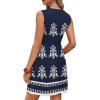 image:imageWIHOLL Dresses for Women 2026 Summer Casual Babydoll Crewneck Short Dress Spring Sleeveless Sundress with PocketsBoho Navy