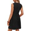 image:imageWIHOLL Dresses for Women 2026 Summer Casual Babydoll Crewneck Short Dress Spring Sleeveless Sundress with PocketsEyelet Black