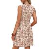 image:imageWIHOLL Dresses for Women 2026 Summer Casual Babydoll Crewneck Short Dress Spring Sleeveless Sundress with PocketsFloral Pink