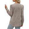 image:imageWIHOLL Long Sleeve Shirts for Women Buttons Cuff Tunic Tops Casual Fall Lightweight Sweaters Fashion 2025Alight Coffee