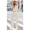 image:imageWIHOLL Two Piece Sets for Women Summer Spring Outfits Travel Cruise Resort Wear 2026 Beach Vacation Wide Leg Pants SetBeige