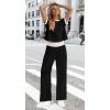 image:imageWIHOLL Two Piece Sets for Women Summer Spring Outfits Travel Cruise Resort Wear 2026 Beach Vacation Wide Leg Pants SetBlack