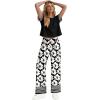 image:imageWIHOLL Two Piece Sets for Women Summer Spring Outfits Travel Cruise Resort Wear 2026 Beach Vacation Wide Leg Pants SetBlack Flower