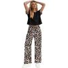 image:imageWIHOLL Two Piece Sets for Women Summer Spring Outfits Travel Cruise Resort Wear 2026 Beach Vacation Wide Leg Pants SetBlack Leopard Print