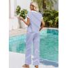 image:imageWIHOLL Two Piece Sets for Women Summer Spring Outfits Travel Cruise Resort Wear 2026 Beach Vacation Wide Leg Pants SetBlue Stripe