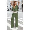 image:imageWIHOLL Two Piece Sets for Women Summer Spring Outfits Travel Cruise Resort Wear 2026 Beach Vacation Wide Leg Pants SetGreen