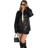 image:imageWIHOLL Womens Leather Jackets Faux Suede Oversized Fall Motorcycle Coats Fashion Winter Outfits Clothes Y2k TopsBlack