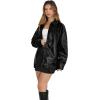 image:imageWIHOLL Womens Leather Jackets Faux Suede Oversized Fall Motorcycle Coats Fashion Winter Outfits Clothes Y2k TopsBlack