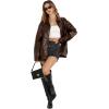 image:imageWIHOLL Womens Leather Jackets Faux Suede Oversized Fall Motorcycle Coats Fashion Winter Outfits Clothes Y2k TopsBrown