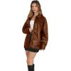image:imageWIHOLL Womens Leather Jackets Faux Suede Oversized Fall Motorcycle Coats Fashion Winter Outfits Clothes Y2k TopsCaramel