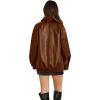 image:imageWIHOLL Womens Leather Jackets Faux Suede Oversized Fall Motorcycle Coats Fashion Winter Outfits Clothes Y2k TopsCaramel