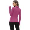 image:imageWIHOLL Womens Polo Shirts Long Sleeve Business Casual Tops Collared V Neck Ribbed Knit Sweater Slim Fit BlousesHot Pink
