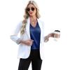 image:imageWIHOLL Womens Satin Summer Tops Cap Short Sleeve Blouses V Neck Shirts Business Casual Outfits Fashion Clothing 2026Navy