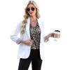 image:imageWIHOLL Womens Satin Summer Tops Cap Short Sleeve Blouses V Neck Shirts Business Casual Outfits Fashion Clothing 2026Stylish Leopard