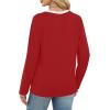 image:imageWIHOLL Womens Striped Long Sleeve Shirts Spring Outfits 2026 Color Block Tops Fashion Clothing Ribbed Crewneck Tee BlousesGred
