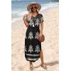 image:imageWIHOLL Womens Summer Short Sleeve Dresses Maxi Dress Vacation Beach Sundresses 2026 with PocketsFloral Black Boho