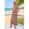 image:imageWIHOLL Womens Summer Short Sleeve Dresses Maxi Dress Vacation Beach Sundresses 2026 with PocketsFloral Boho 1
