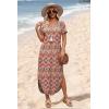 image:imageWIHOLL Womens Summer Short Sleeve Dresses Maxi Dress Vacation Beach Sundresses 2026 with PocketsFloral Boho 1