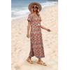 image:imageWIHOLL Womens Summer Short Sleeve Dresses Maxi Dress Vacation Beach Sundresses 2026 with PocketsFloral Boho 1