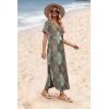 image:imageWIHOLL Womens Summer Short Sleeve Dresses Maxi Dress Vacation Beach Sundresses 2026 with PocketsFloral Boho Blue Orange