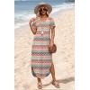 image:imageWIHOLL Womens Summer Short Sleeve Dresses Maxi Dress Vacation Beach Sundresses 2026 with PocketsFloral Boho Striped