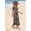 image:imageWIHOLL Womens Summer Short Sleeve Dresses Maxi Dress Vacation Beach Sundresses 2026 with PocketsFloral Leopard