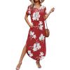 image:imageWIHOLL Womens Summer Short Sleeve Dresses Maxi Dress Vacation Beach Sundresses 2026 with PocketsFloral Lily