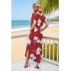 image:imageWIHOLL Womens Summer Short Sleeve Dresses Maxi Dress Vacation Beach Sundresses 2026 with PocketsFloral Lily