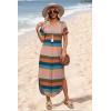 image:imageWIHOLL Womens Summer Short Sleeve Dresses Maxi Dress Vacation Beach Sundresses 2026 with PocketsFloral Pink Striped