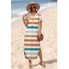 image:imageWIHOLL Womens Summer Short Sleeve Dresses Maxi Dress Vacation Beach Sundresses 2026 with PocketsFloral Striped