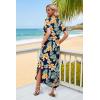 image:imageWIHOLL Womens Summer Short Sleeve Dresses Maxi Dress Vacation Beach Sundresses 2026 with PocketsFloral Yellow Flower