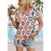 image:imageWIHOLL Womens Summer Tops 2026 Cap Short Sleeve Shirts V Neck Tshirts Spring Blouses Beach Vacation ClothesPrint 02