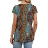 image:imageWIHOLL Womens Summer Tops Cap Short Sleeve Shirts Button Down Blouses U Neck T Shirts Fashion ClothingMuticolored