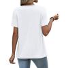 image:imageWIHOLL Womens Tops Short Sleeve Lace Shirts Summer Spring Tops Boho Trendy Beach Vacation Clothes Loose FitClassic White