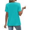 image:imageWIHOLL Womens Tops Short Sleeve Lace Shirts Summer Spring Tops Boho Trendy Beach Vacation Clothes Loose FitFresh Green