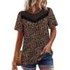 image:imageWIHOLL Womens Tops Short Sleeve Lace Shirts Summer Spring Tops Boho Trendy Beach Vacation Clothes Loose FitPattern Floral Multi