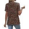 image:imageWIHOLL Womens Tops Short Sleeve Lace Shirts Summer Spring Tops Boho Trendy Beach Vacation Clothes Loose FitPattern Floral Multi