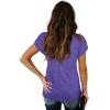 image:imageWIHOLL Womens Tops V Neck Summer Petal Sleeve Casual TshirtsVioletsplendor