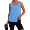 image:imageWIHOLL Womens Workout Tank Tops Sleeveless Athletic Racerback for Gym Yoga Running  Summer Fitness Tops Scoop Neck SXXLBlue