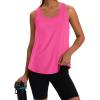 image:imageWIHOLL Womens Workout Tank Tops Sleeveless Athletic Racerback for Gym Yoga Running  Summer Fitness Tops Scoop Neck SXXLHot Pink
