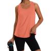 image:imageWIHOLL Womens Workout Tank Tops Sleeveless Athletic Racerback for Gym Yoga Running  Summer Fitness Tops Scoop Neck SXXLOrange