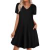 image:imageWIHOLL Boho Summer Dresses for Women Casual Loose T Shirt Dress with Pockets Beach Vacation Outfits S4XL02black