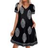 image:imageWIHOLL Boho Summer Dresses for Women Casual Loose T Shirt Dress with Pockets Beach Vacation Outfits S4XL02multi Black
