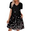 image:imageWIHOLL Boho Summer Dresses for Women Casual Loose T Shirt Dress with Pockets Beach Vacation Outfits S4XL03black Floral