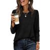 image:imageWIHOLL Long Sleeve Shirts for Women Buttons Cuff Tunic Tops Casual Fall Lightweight Sweaters Fashion 2025Bblack