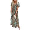 Floral Boho Blue Orange