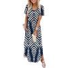Floral Boho Blue Striped
