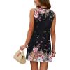 image:imageWIHOLL Casual Dresses for Women Crewneck Sleeveless Tank Dress Summer Spring Boho Vacation ClothesBlack Colorful Floral