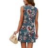 image:imageWIHOLL Casual Dresses for Women Crewneck Sleeveless Tank Dress Summer Spring Boho Vacation ClothesBlue Gray Floral