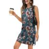 image:imageWIHOLL Casual Dresses for Women Crewneck Sleeveless Tank Dress Summer Spring Boho Vacation ClothesBlue Gray Floral